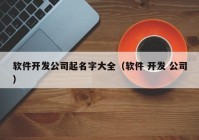 軟件開發(fā)公司起名字大全（軟件 開發(fā) 公司）